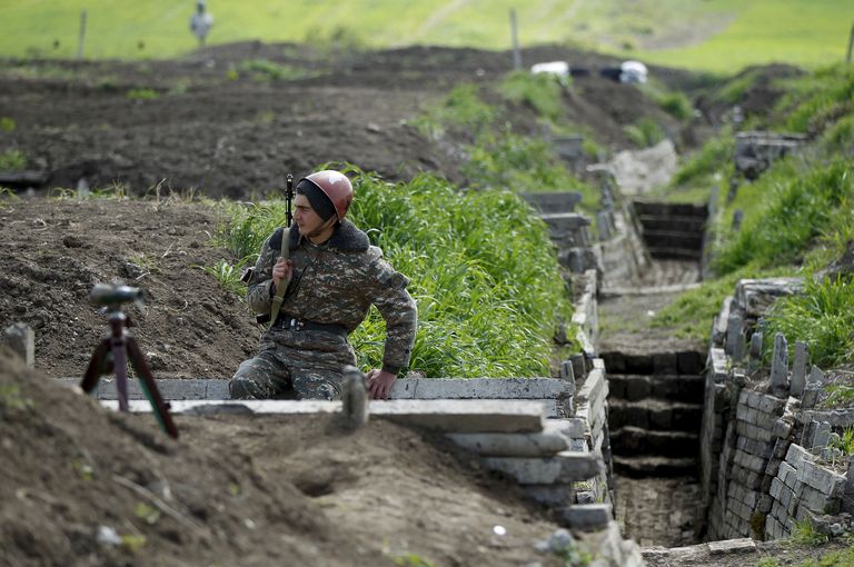 Армянский солдат в Нагорном Карабахе  Фото: