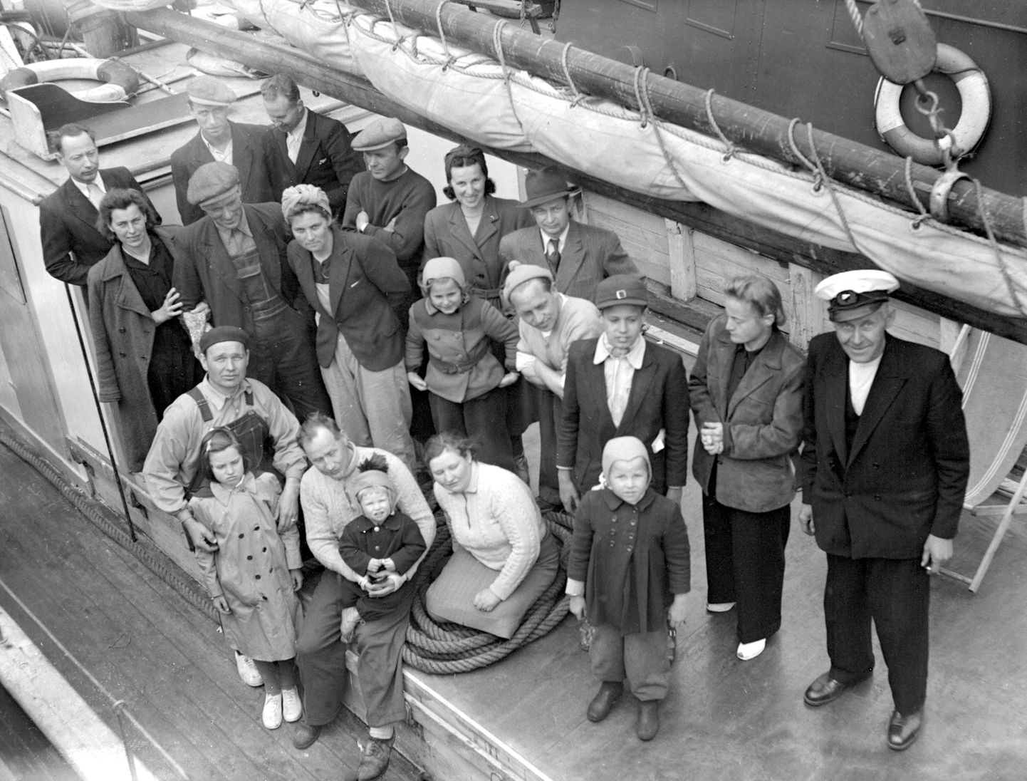 Läti pagulased teel Kanadasse 1948. aastal.