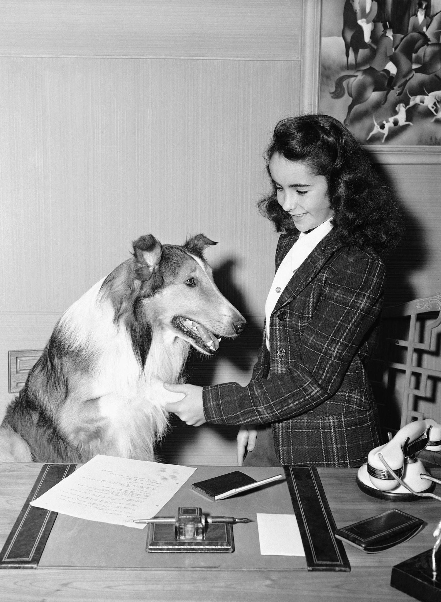 Elizabeth Taylor filmi «Lassie Come Home» võtete ajal