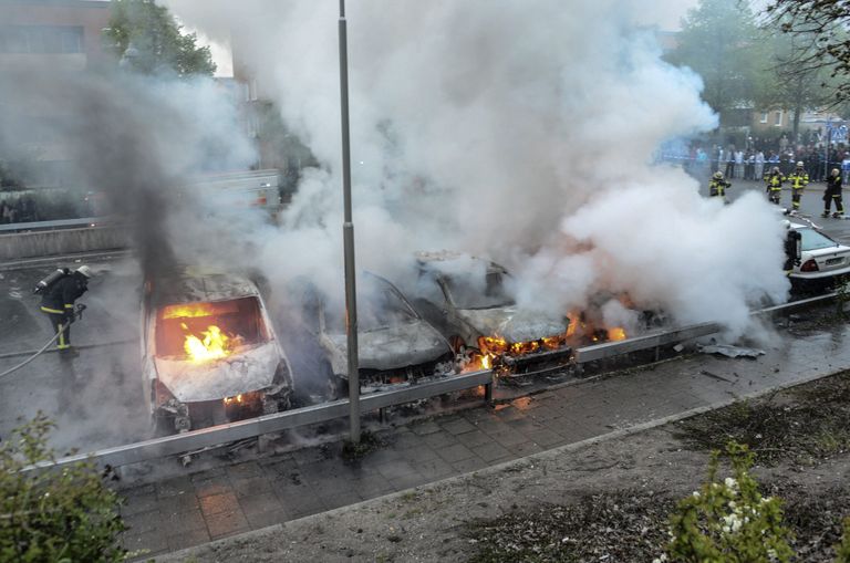Tuletõrjujad Rinkebys aastal 2013.  Foto: Fredrik Sandberg/AFP/Scanpix