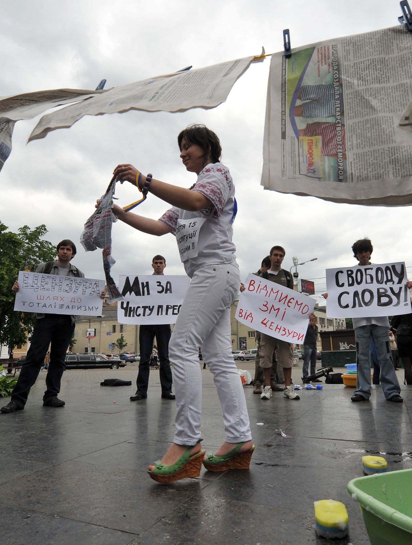 Pildil tsensuuri vastane meeleavaldus Kiievis 2010. aastal.