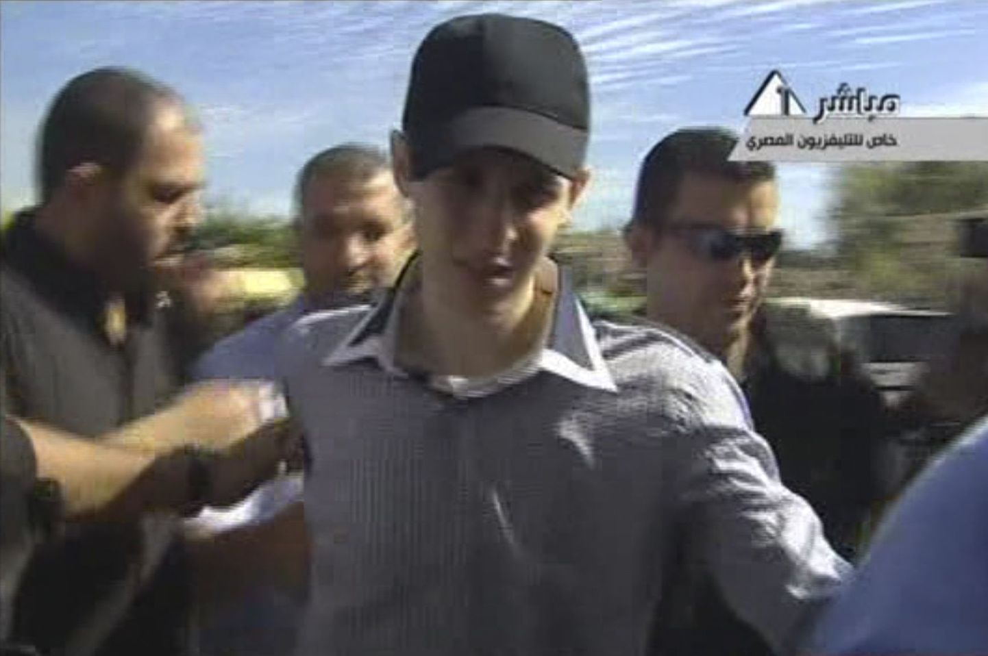 Telekaader Gilad Shalitist täna Gaza-Egiptuse piiril.