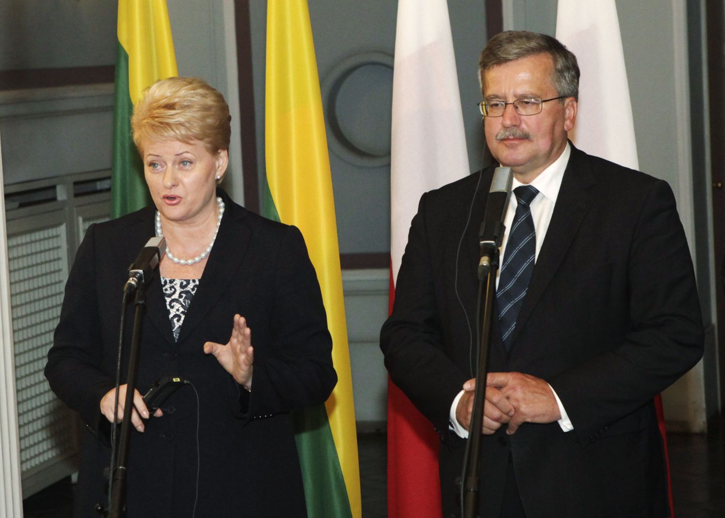 Dalia Grybauskaite ja Bronislaw Komorowski septembris Riias.