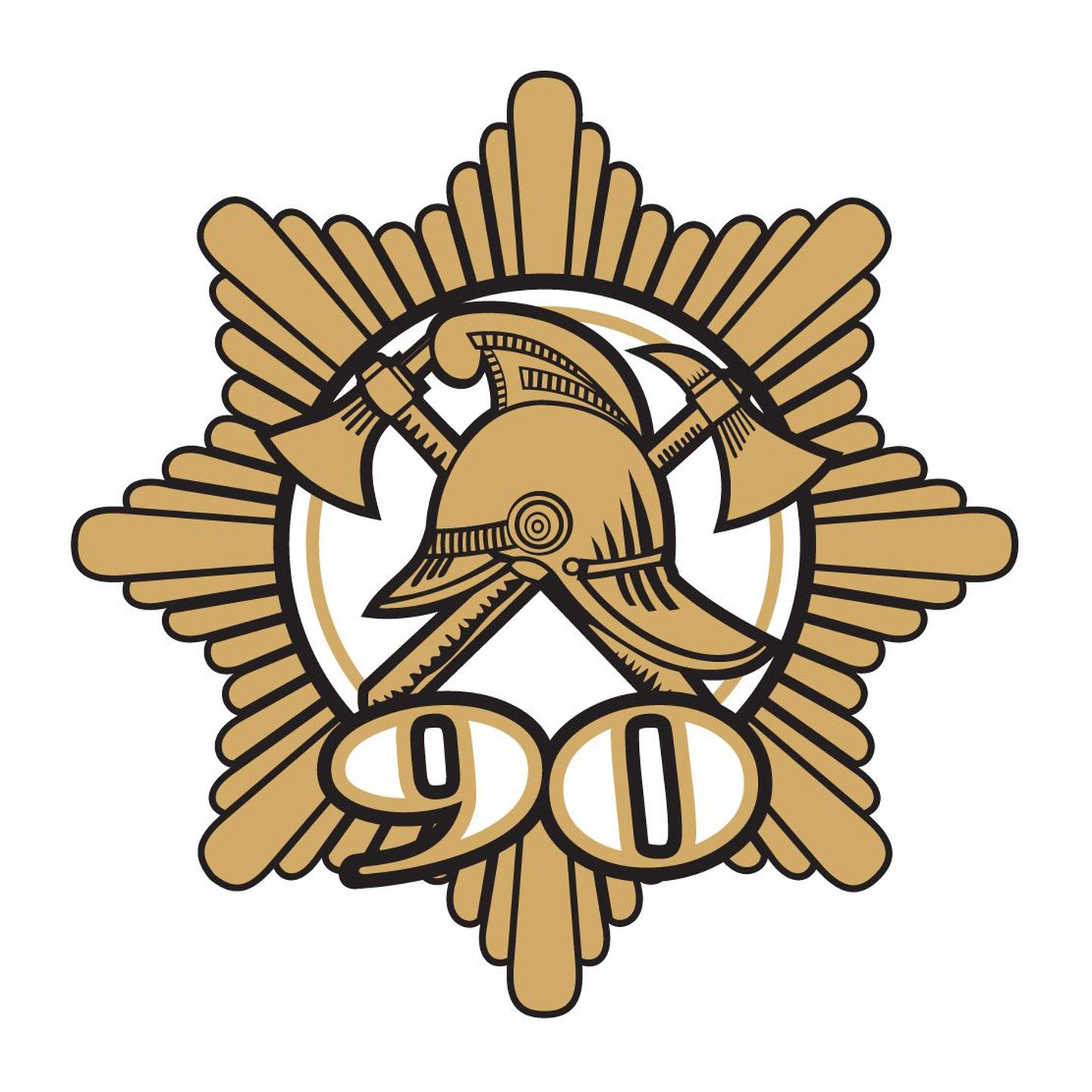Organiseeritud Tuletõrje 90. aastapäeva logo.