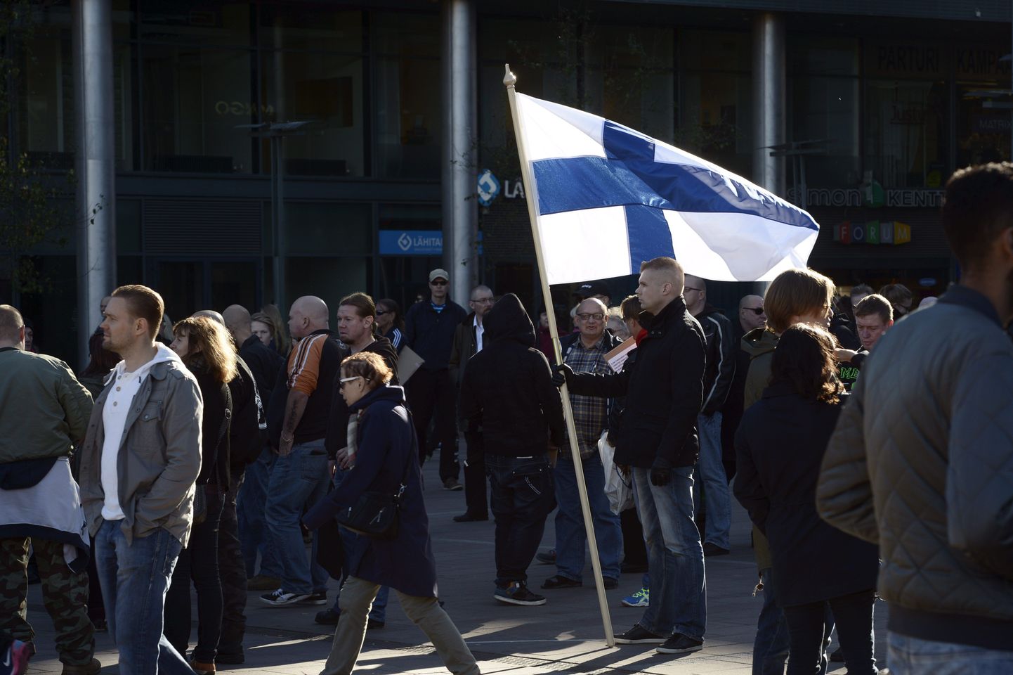 Immigratsioonivastane protest mullu sügisel Helsingis.