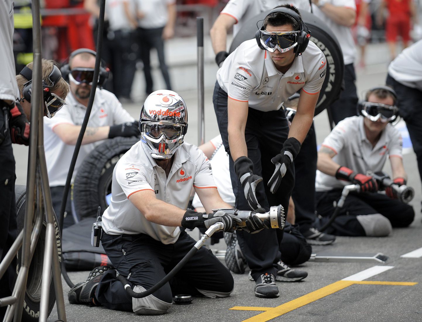 McLareni mehaanikud.