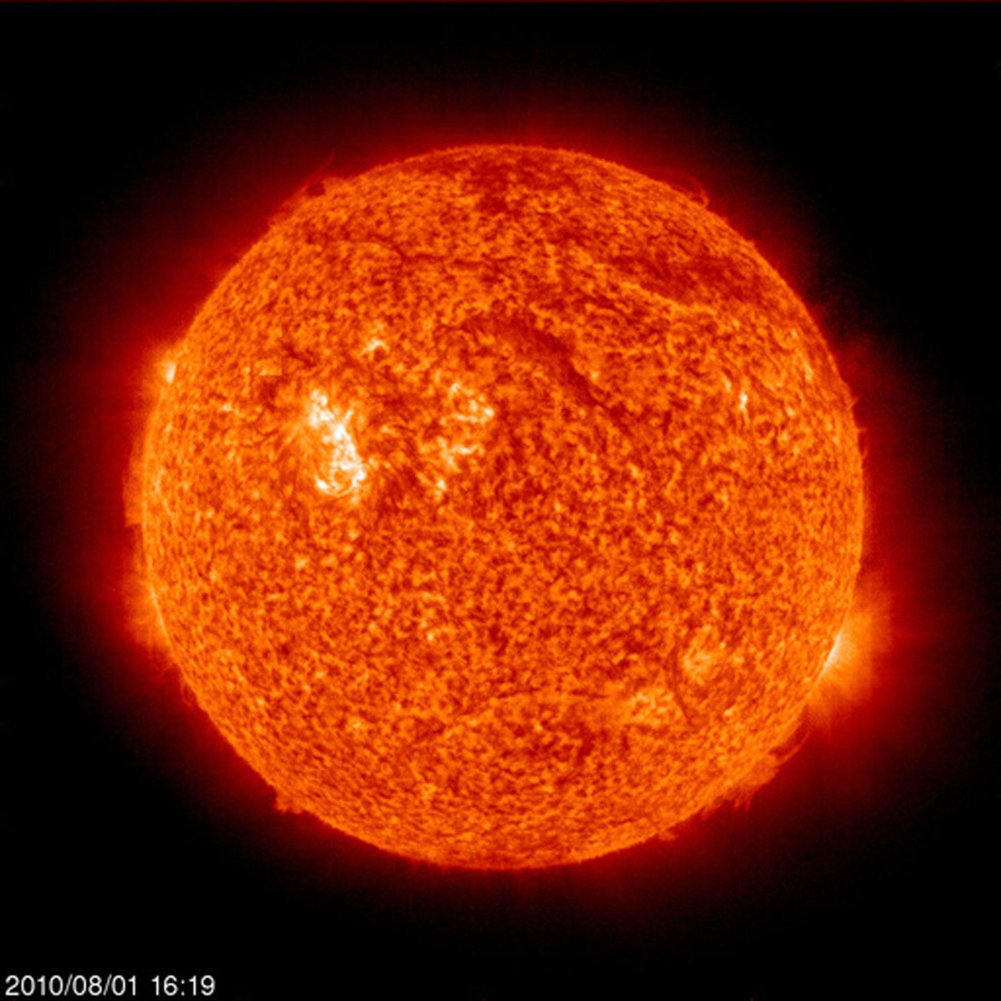 NASA Solar and Heliospheric Observatory (SOHO) pilt Päikesest