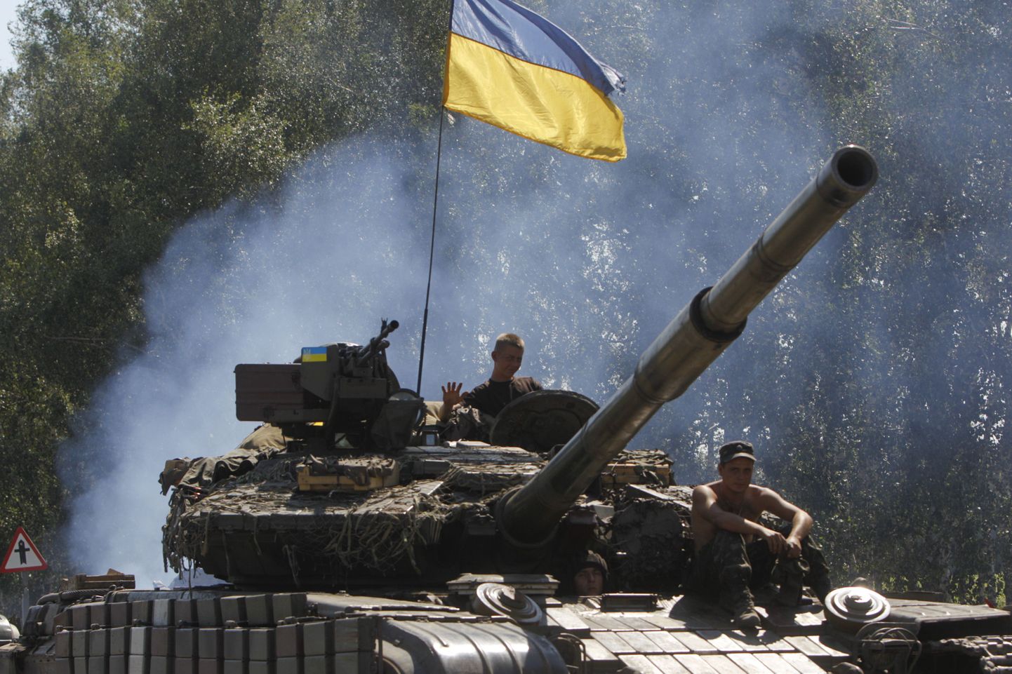 Ukraina sõdurid Debaltseve lähedal.