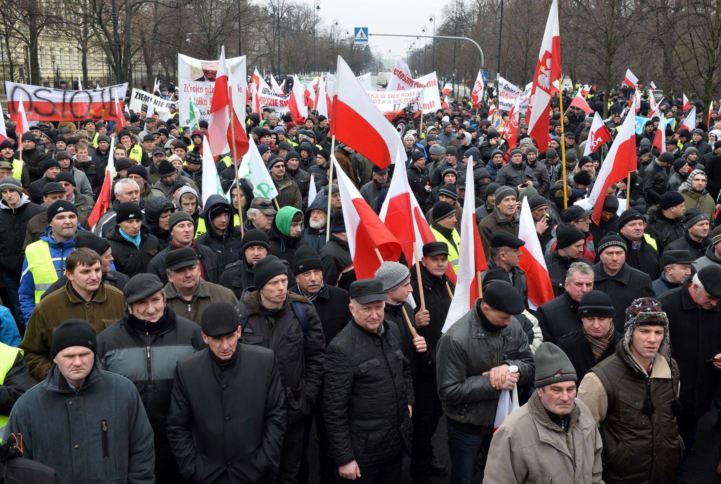 Демонстрация польских фермеров.