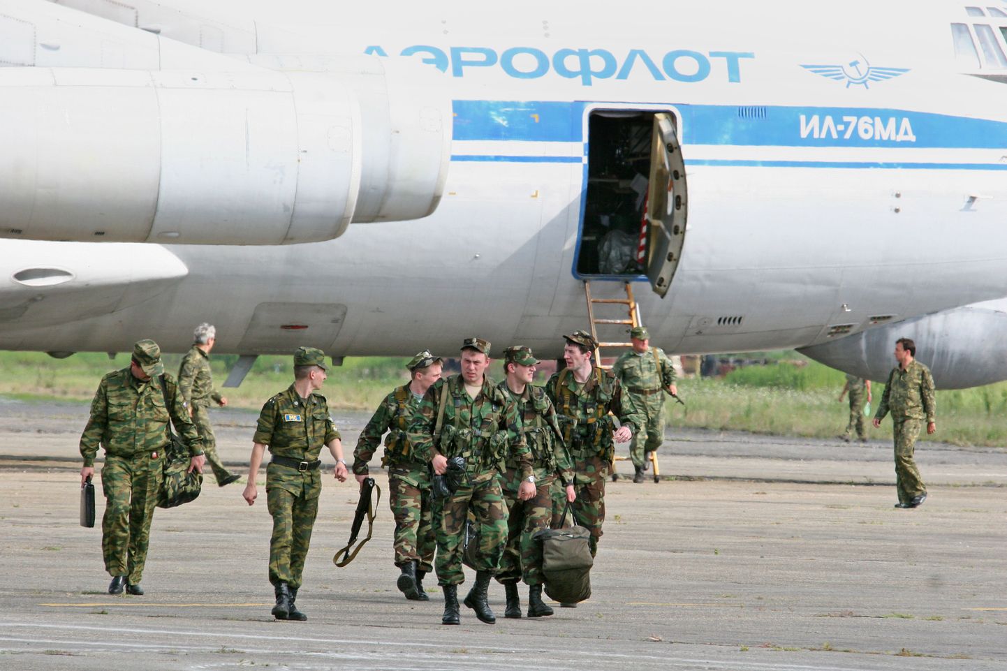 Täna Abhaasiasse saabunud Venemaa rahuvalvajad.