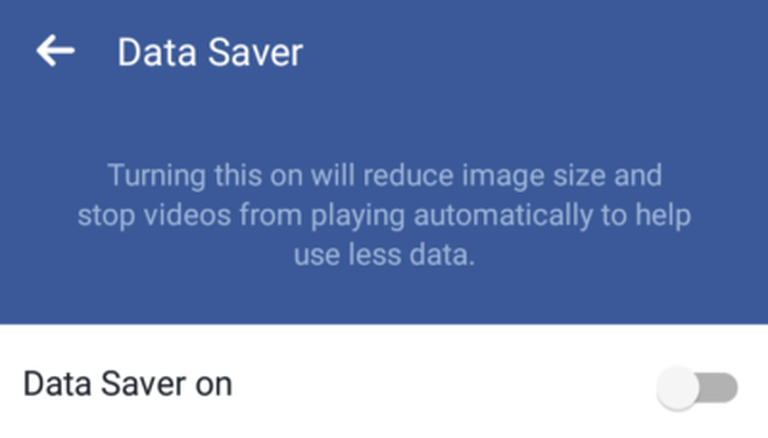 Экономия данных в приложении Facebook