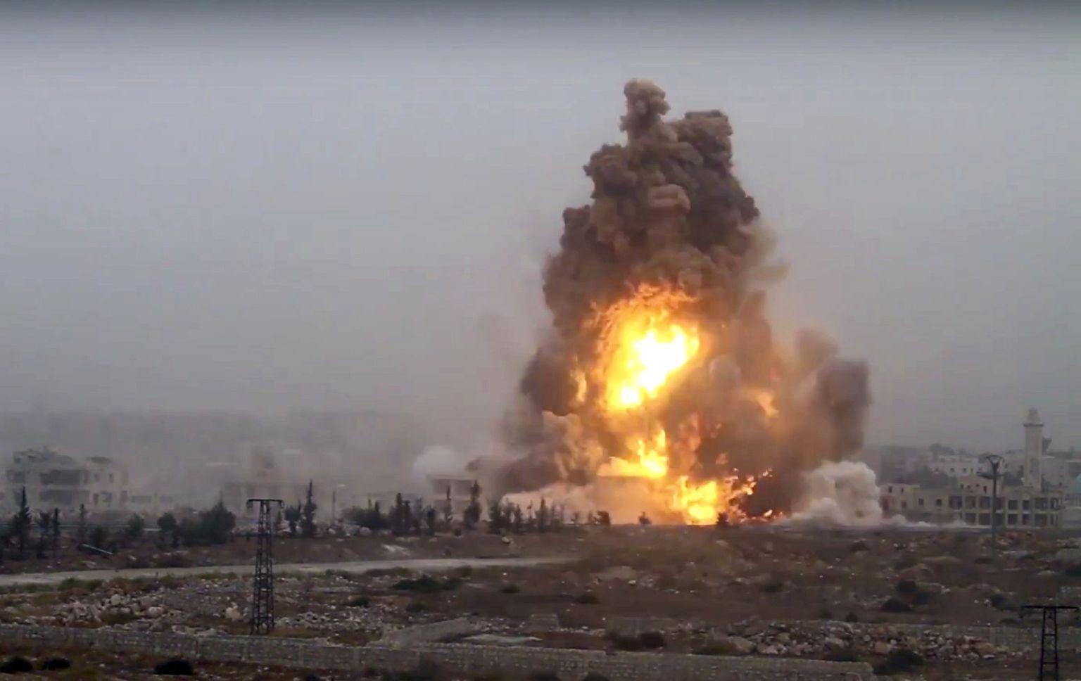 Süüria kodusõda. Plahvatus Aleppo lähistel