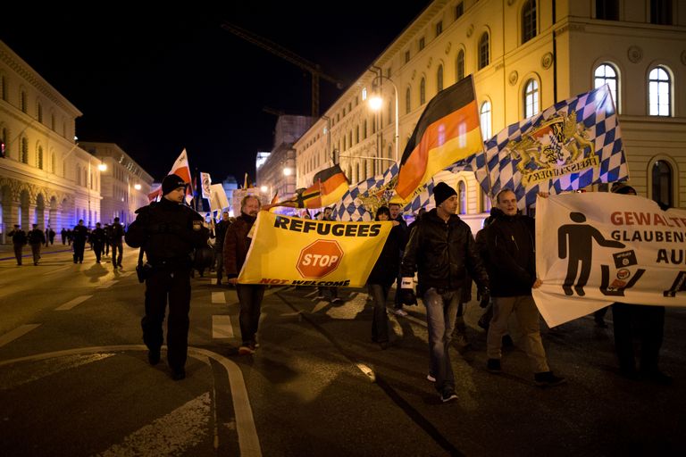 PEGIDA marss Münchenis. Foto: AFP/Scanpix