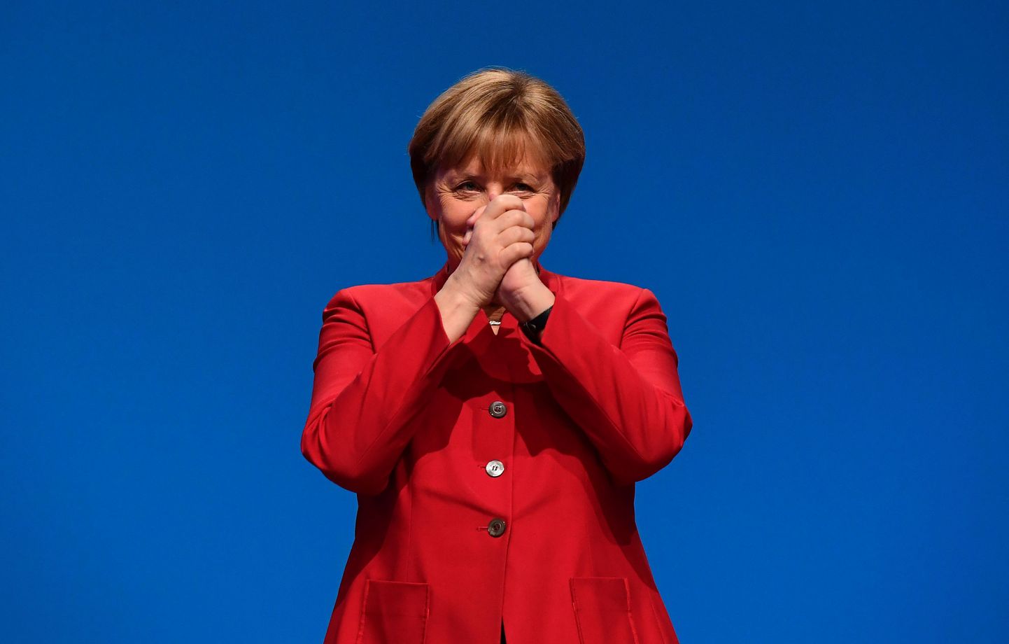 Saksamaa liidukantsler Angela Merkel eile Essenis CDU parteikongressil.