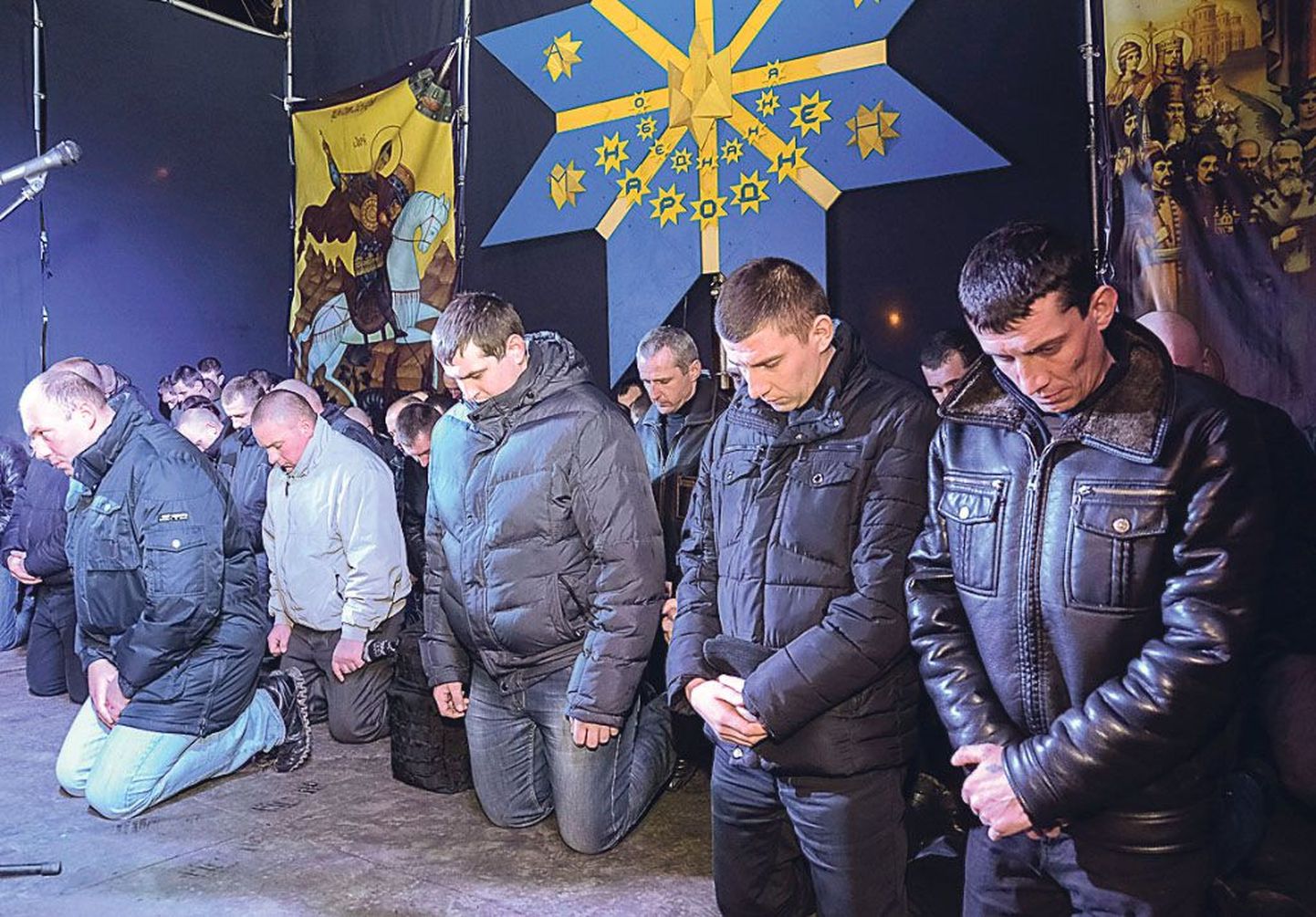 Lvivi märulimiilits palus rahvalt andestust Kiievi aktsiooni eest, kuid vandus, et nemad ei peksnud.