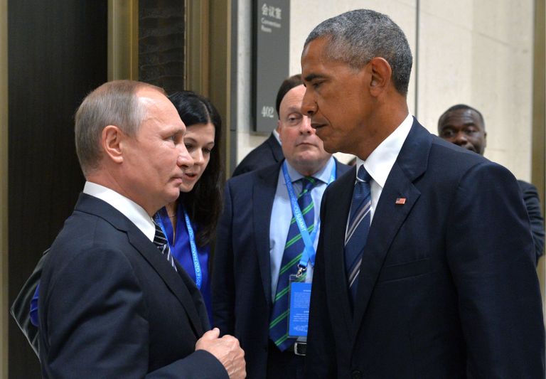 Владимир Путин и Барак Обама на саммите G20.