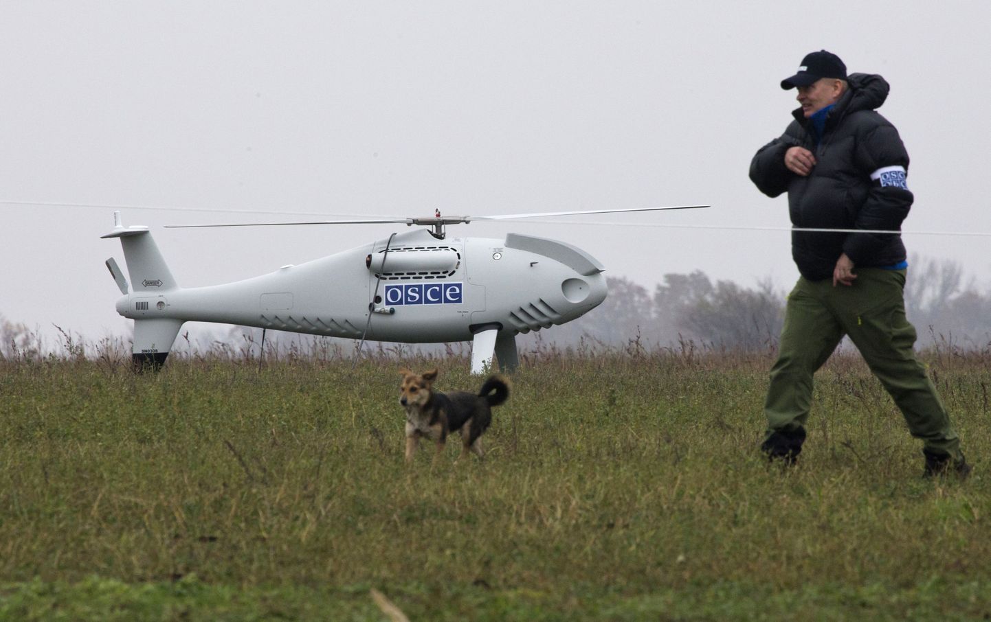 OSCE vaatleja drooniga Mariupoli lähedal.
