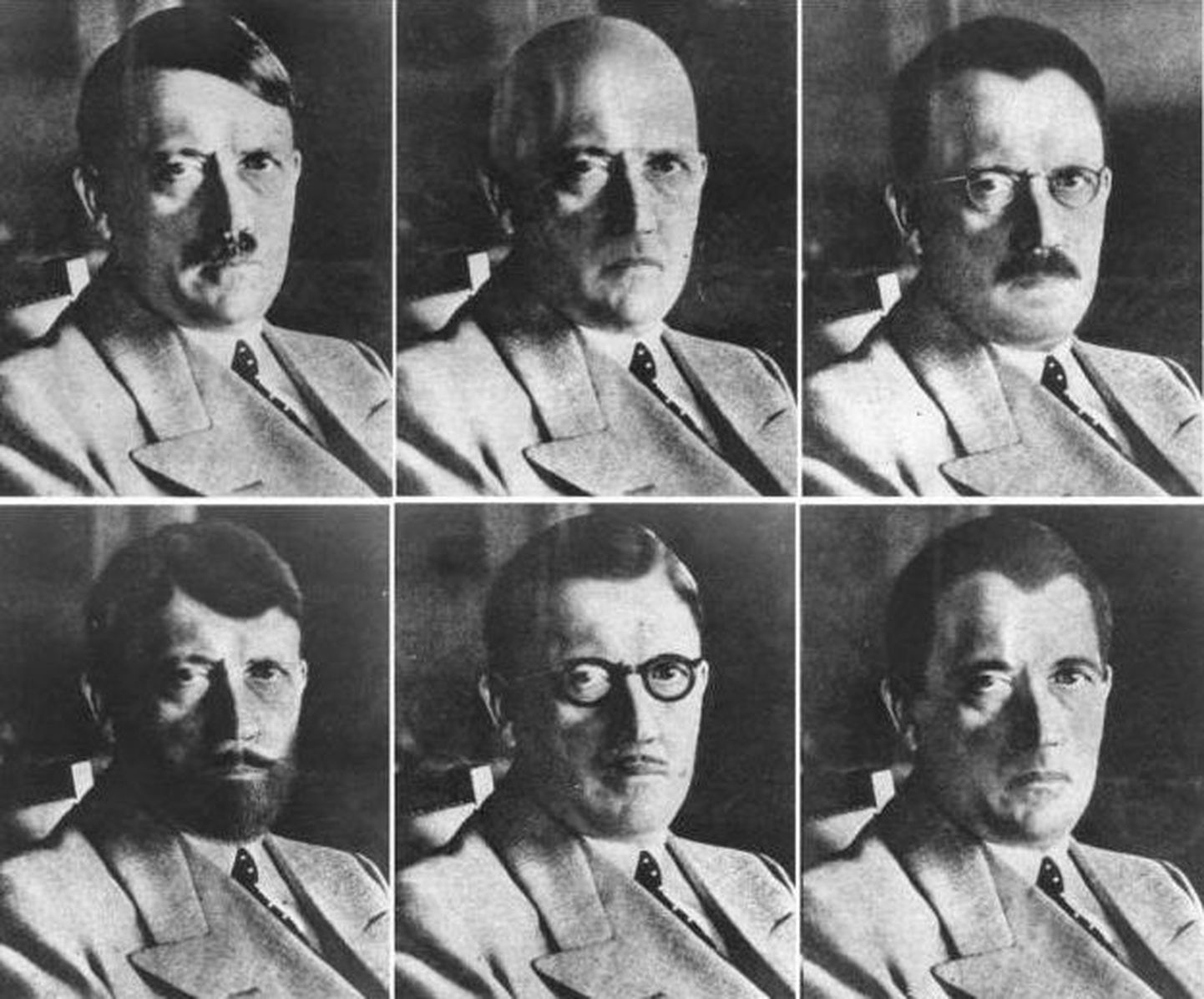 Muudetud välimusega Adolf Hitler