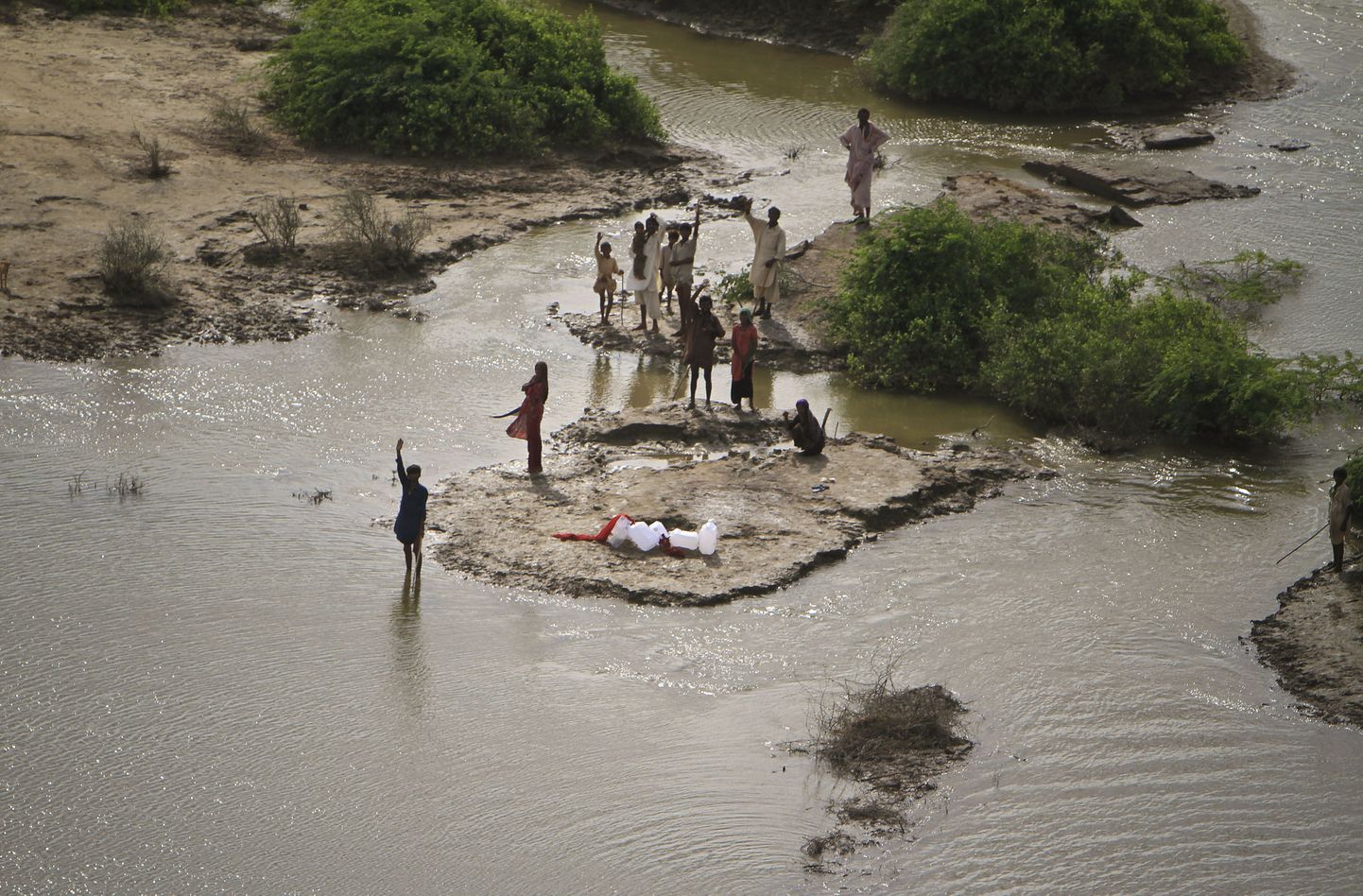 Жертвы наводнения в Пакистане.