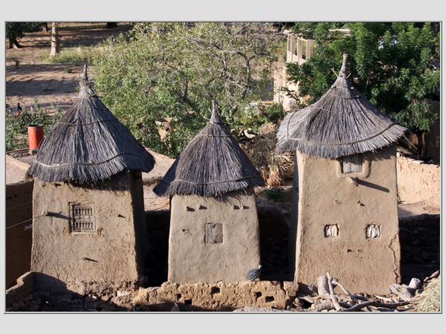 Традиционные хижины в Мали.