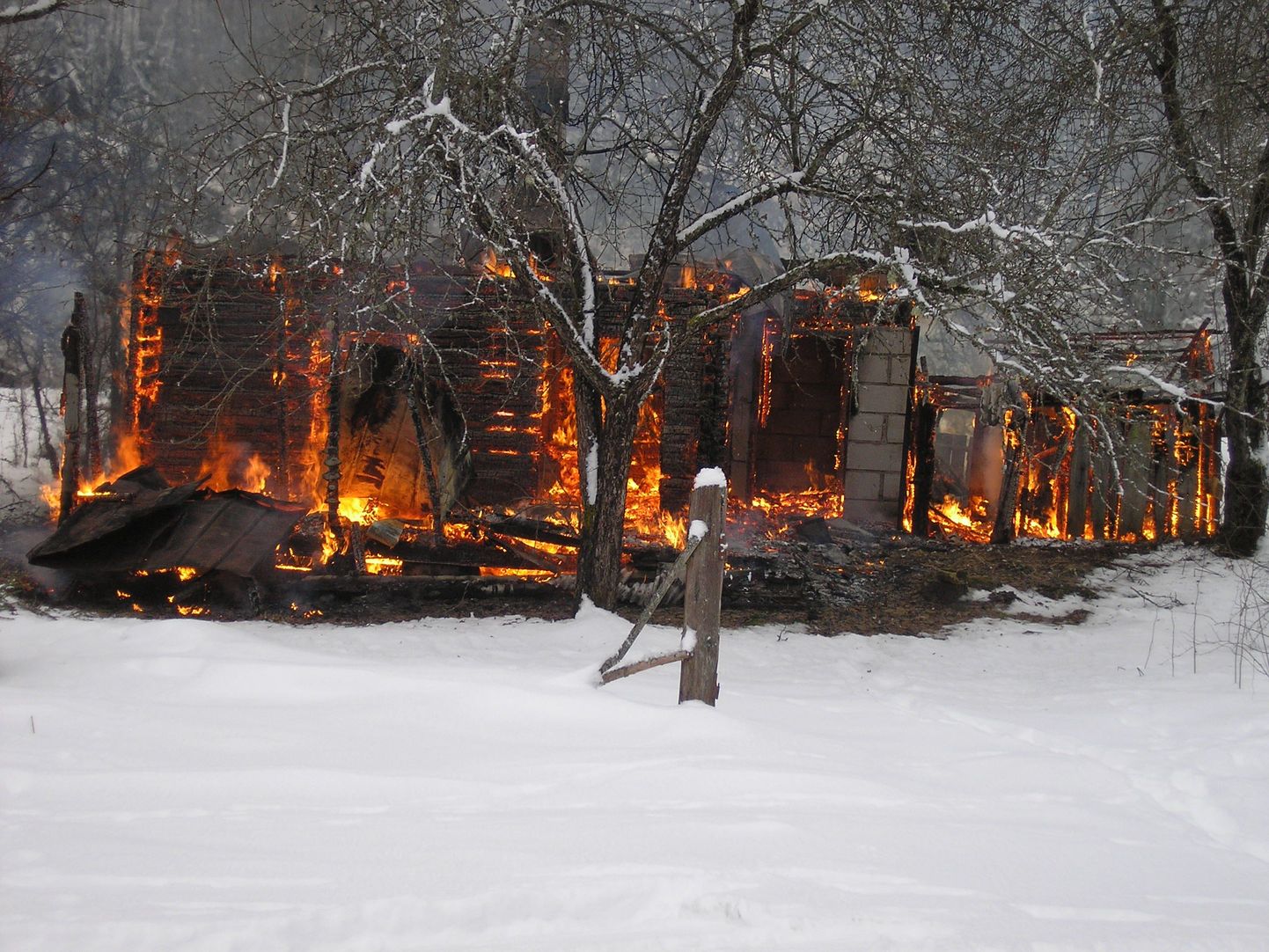 Taheva vallas Koiva külas põles 23. jaanuaril maja.