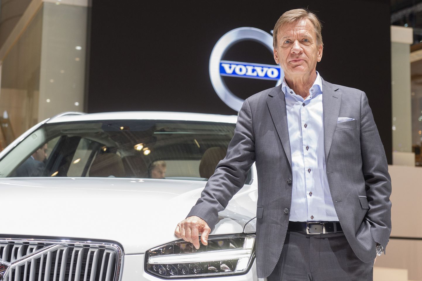 Volvo tegevjuht Hakan Samuelsson Genfi autonäitusel.