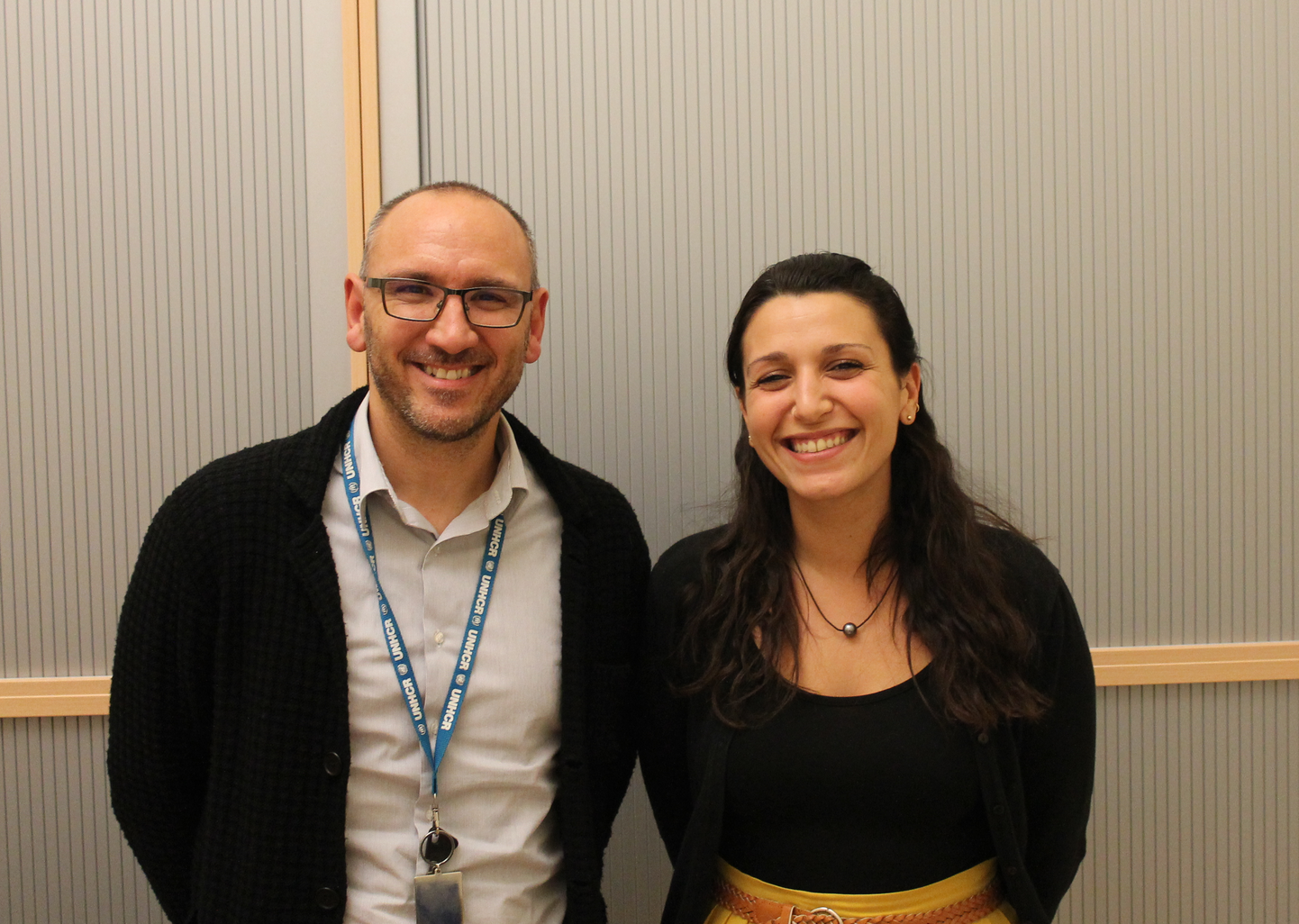 UNHCR Malta osakonna töötajad David Castillo ja Sarah Mallia.