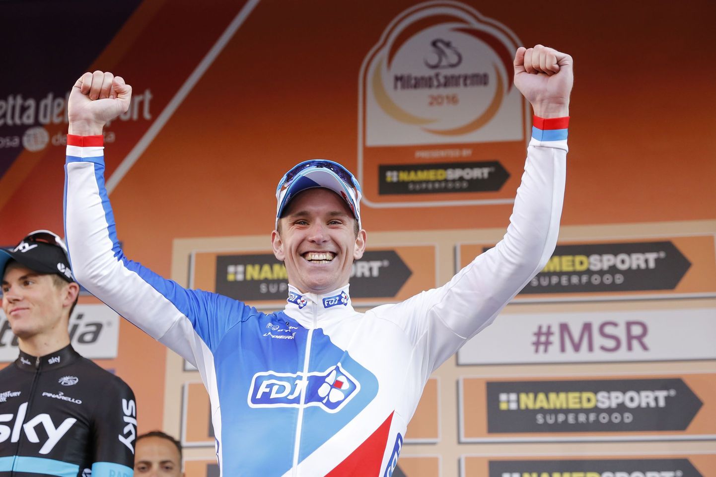Arnaud Demare pärast Milano - San Remo klassiku võitu.