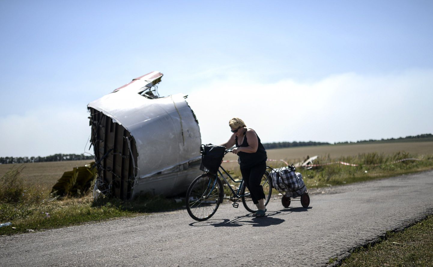 Üleeilne vaade MH17 hukupaigale Ida-Ukrainas.