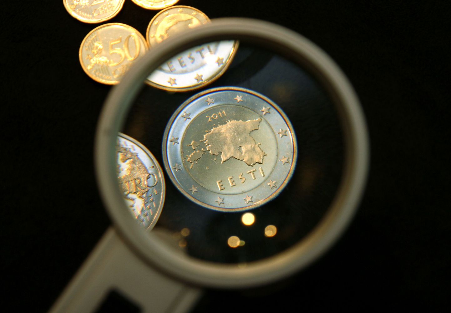 2-eurosed mündid. Foto on illustratiivne.