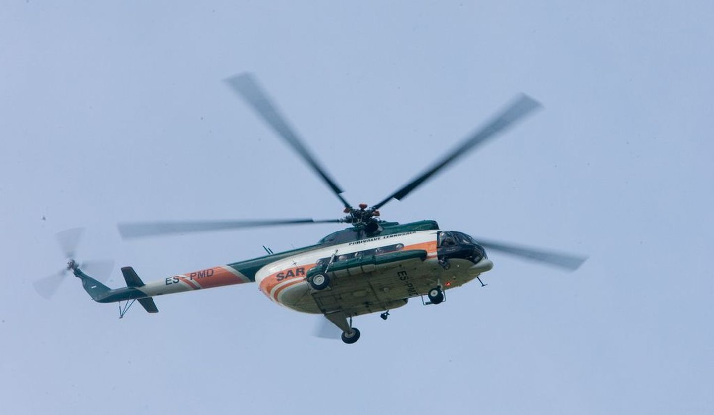 Piirivalve lennusalga helikopter. Foto on illustreeriv.