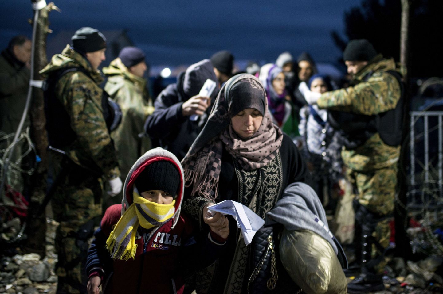 Migrandid Kreeka-Makedoonia piiril.