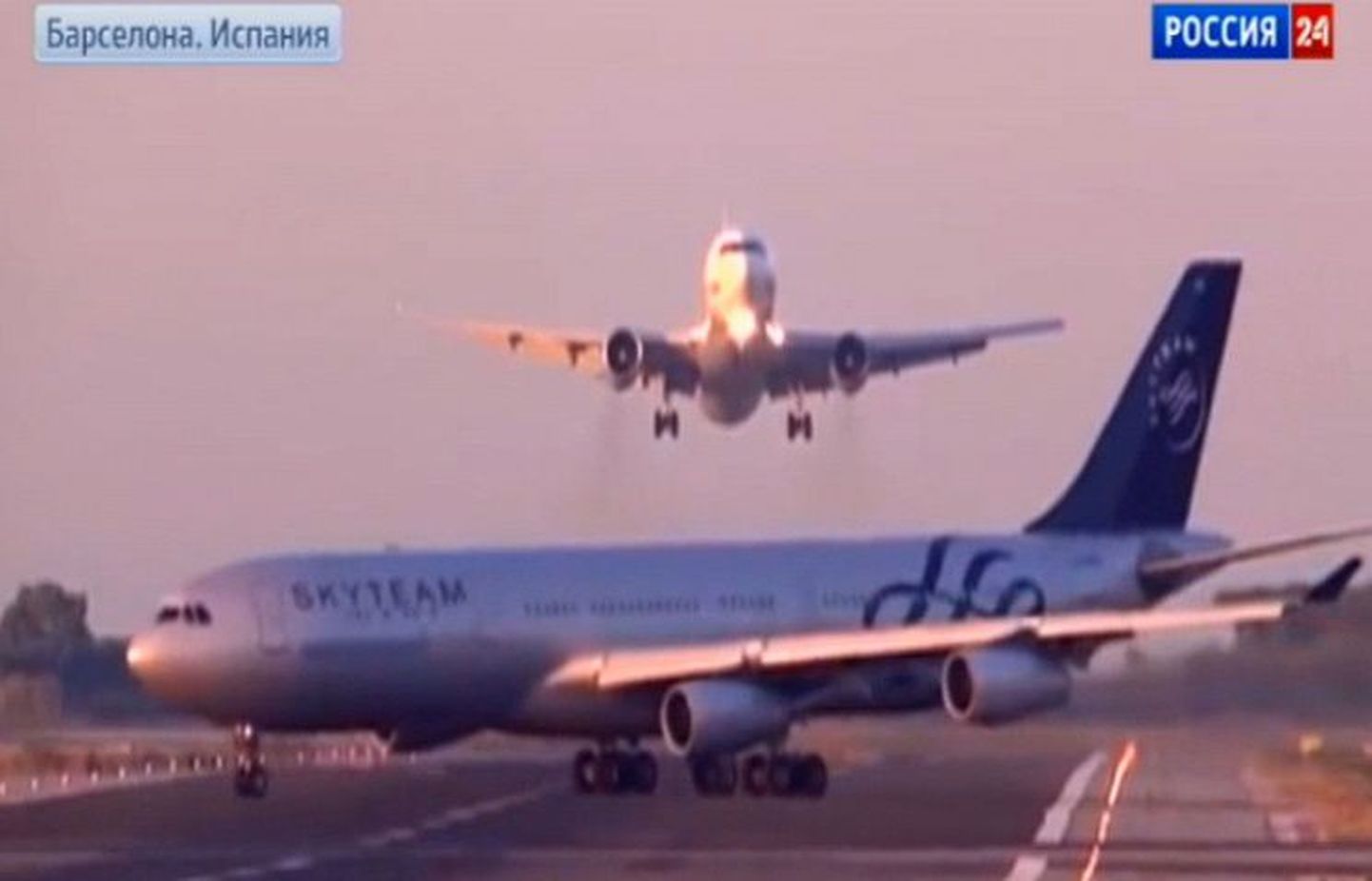 В международном аэропорту Барселоны российский авиалайнер, принадлежащий компании UTair, чуть не столкнулся с самолетом из Аргентины.