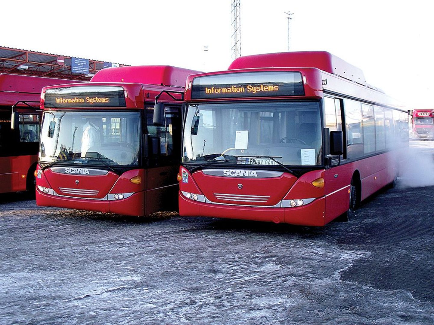 Новые автобусы, работающие на газе, доставили в Эстонию.