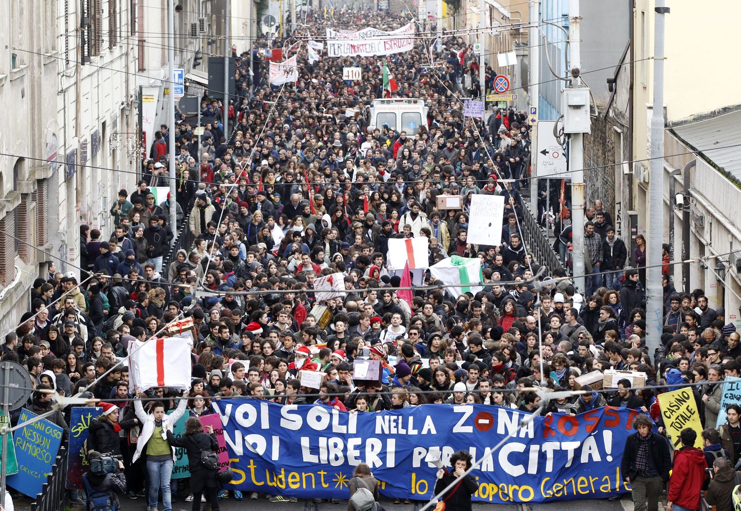 Недавние студенческие митинги в Италии