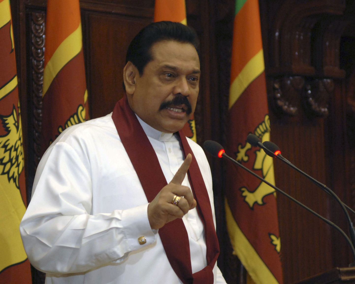 Sri Lanka president Mahinda Rajapaksa.
