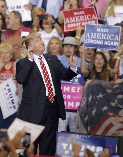 USA president Donald trump Arizonas toetajaskonna ees kõnet pidamas. Foto: Rick Scuteri/AP/Scanpix