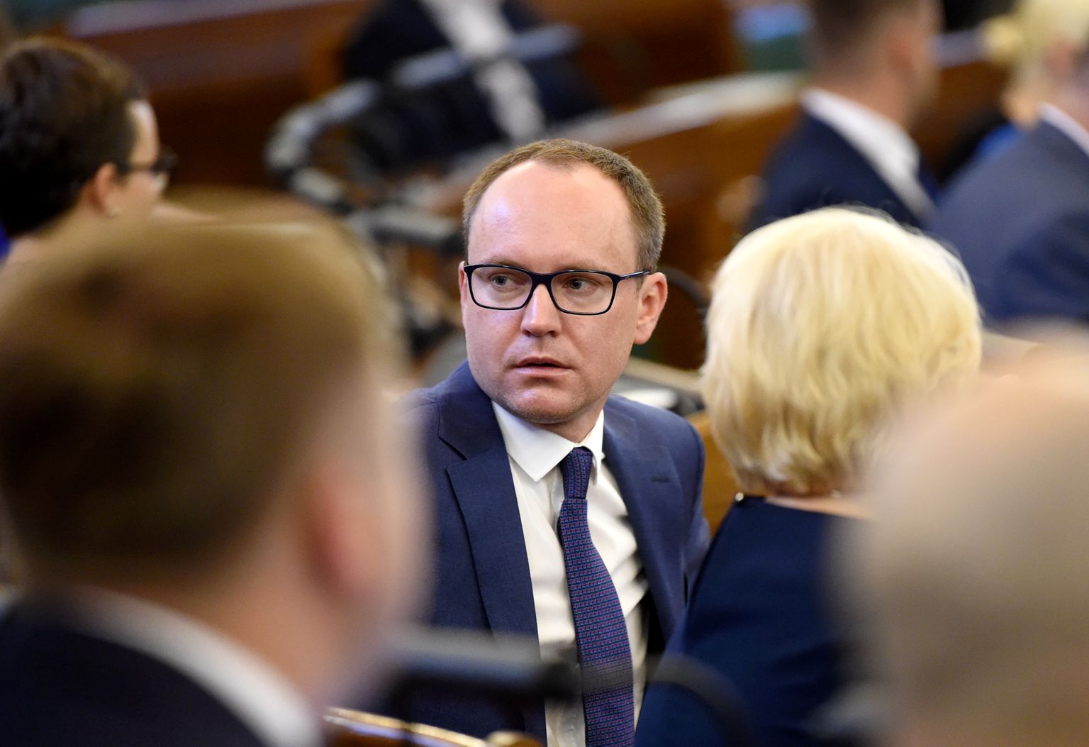 Saeimas deputāts Andris Skride pirms Saeimas rudens sesijas pirmās sēdes.