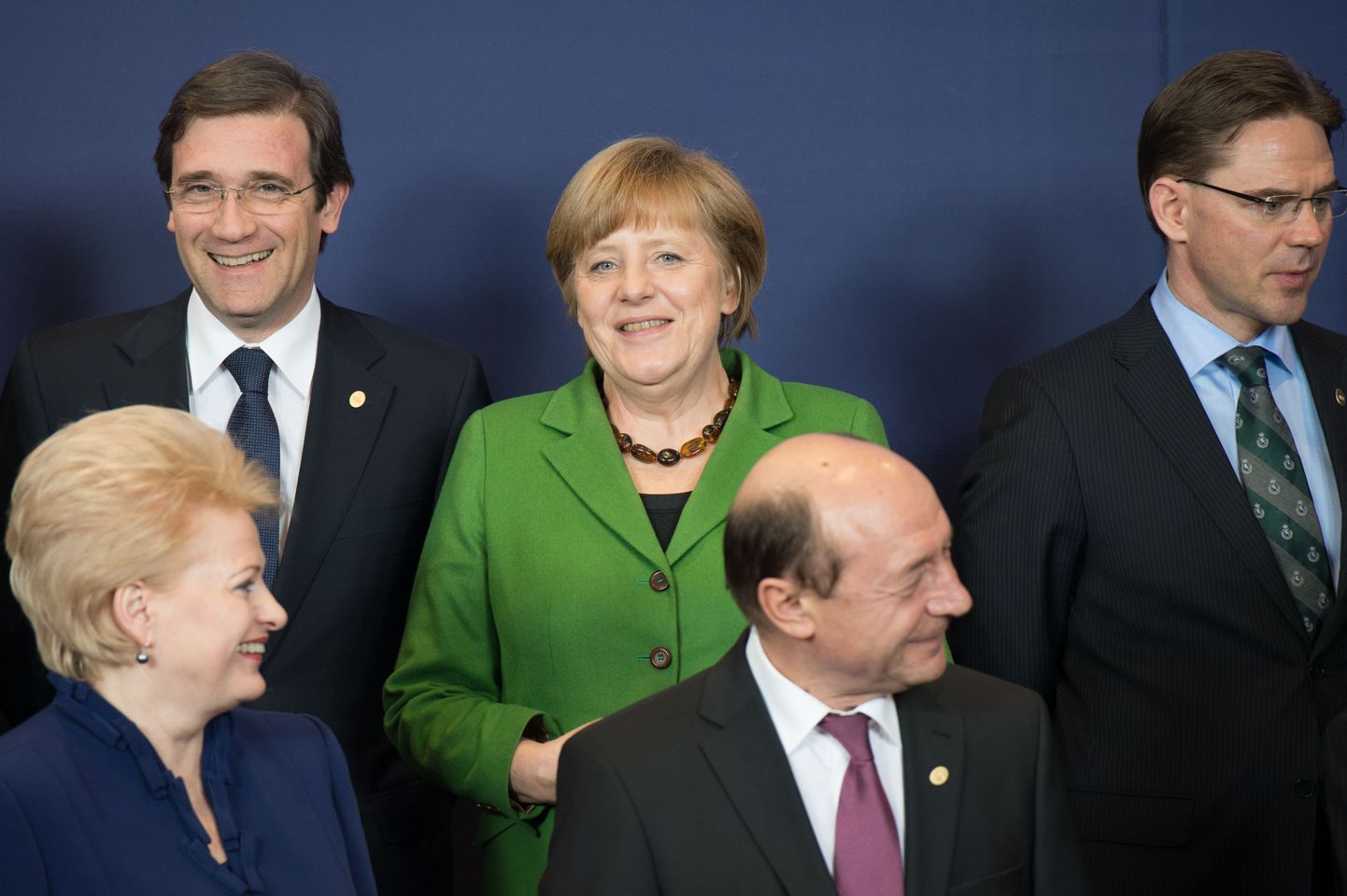 Leedu president Dalia Grybauskaite, Rumeenia president Traian Basescu, Portugali peaminister Pedro Passos Coelho, Saksamaa kantsler Angela Merkel ja Soome peaminister Jyrki Katainen