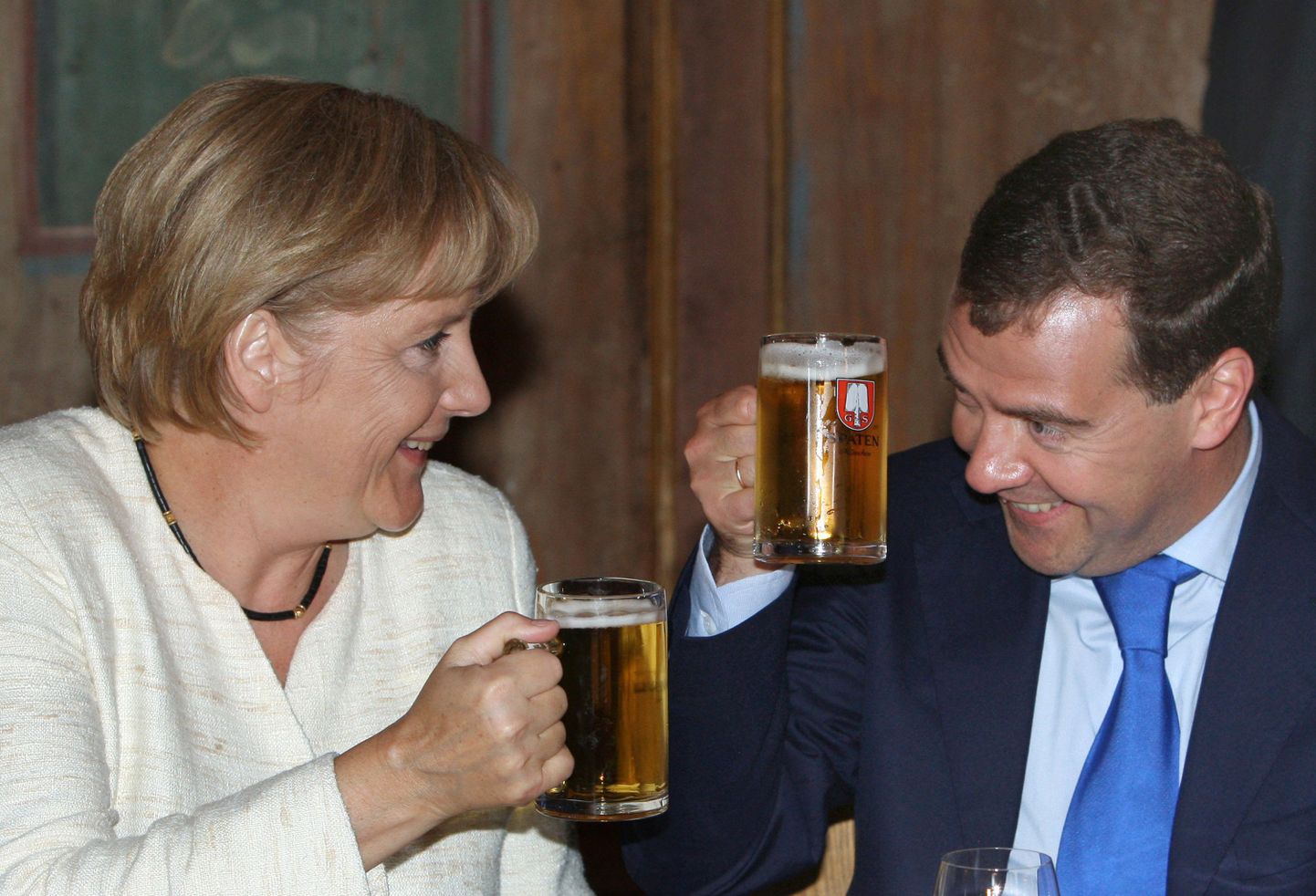Angela Merkel ja Dmitri Medvedev 16. juulil Münchenis.