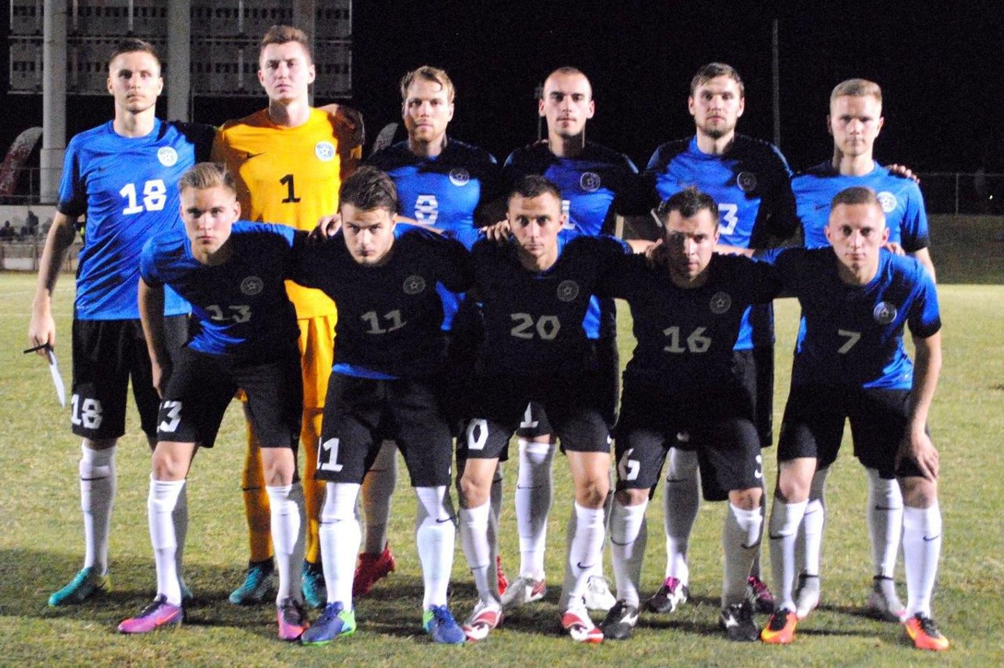 Eesti jalgpallikoondise algkoosseis kohtumiseks Saint Kittsi ja Nevisega.