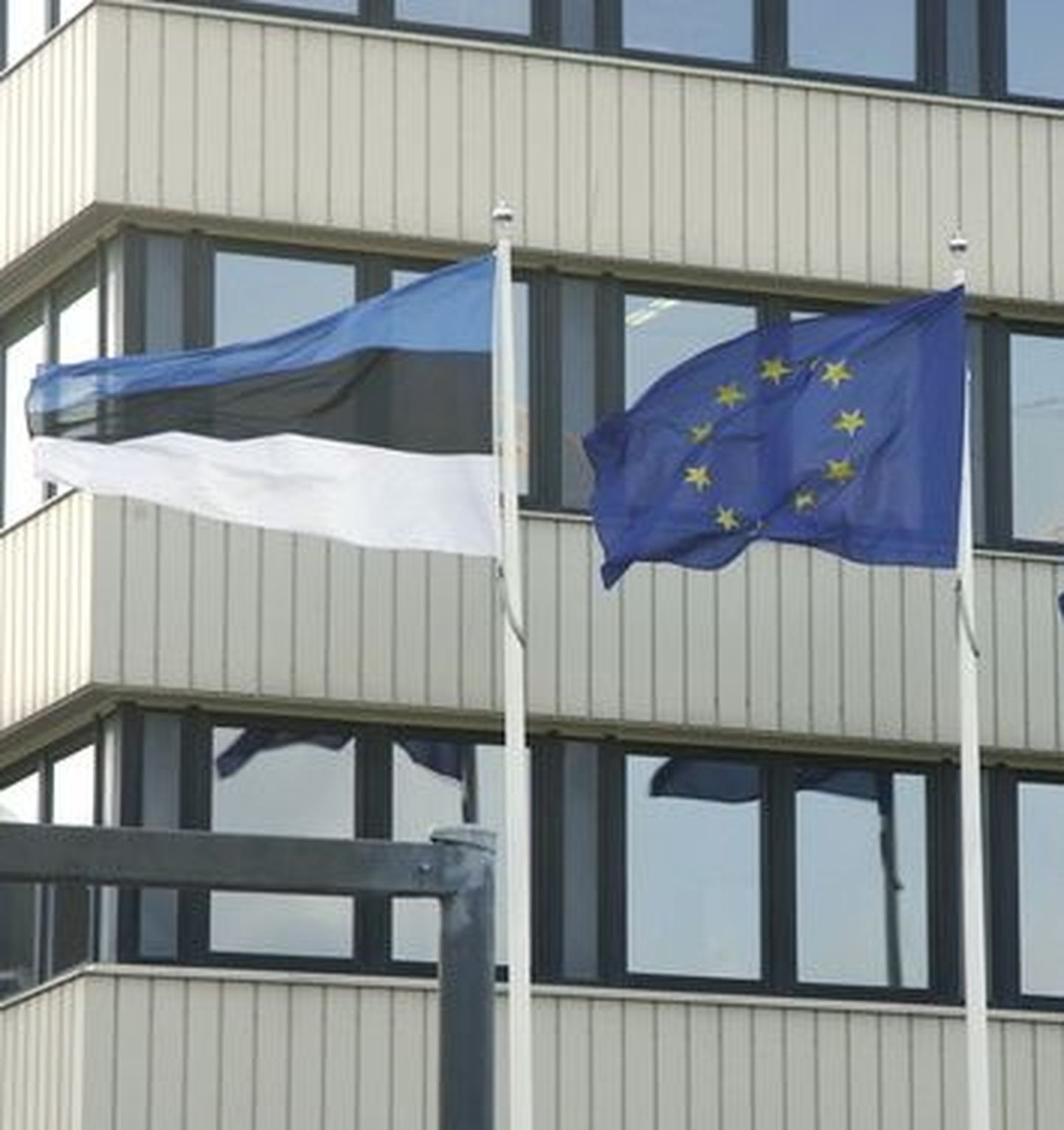 Флаги Эстонии и ЕС. Иллюстративное фото.