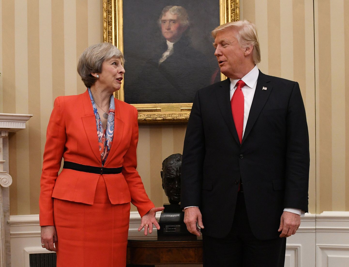 Donald Trump ja Suurbritannia peaminister Theresa May.