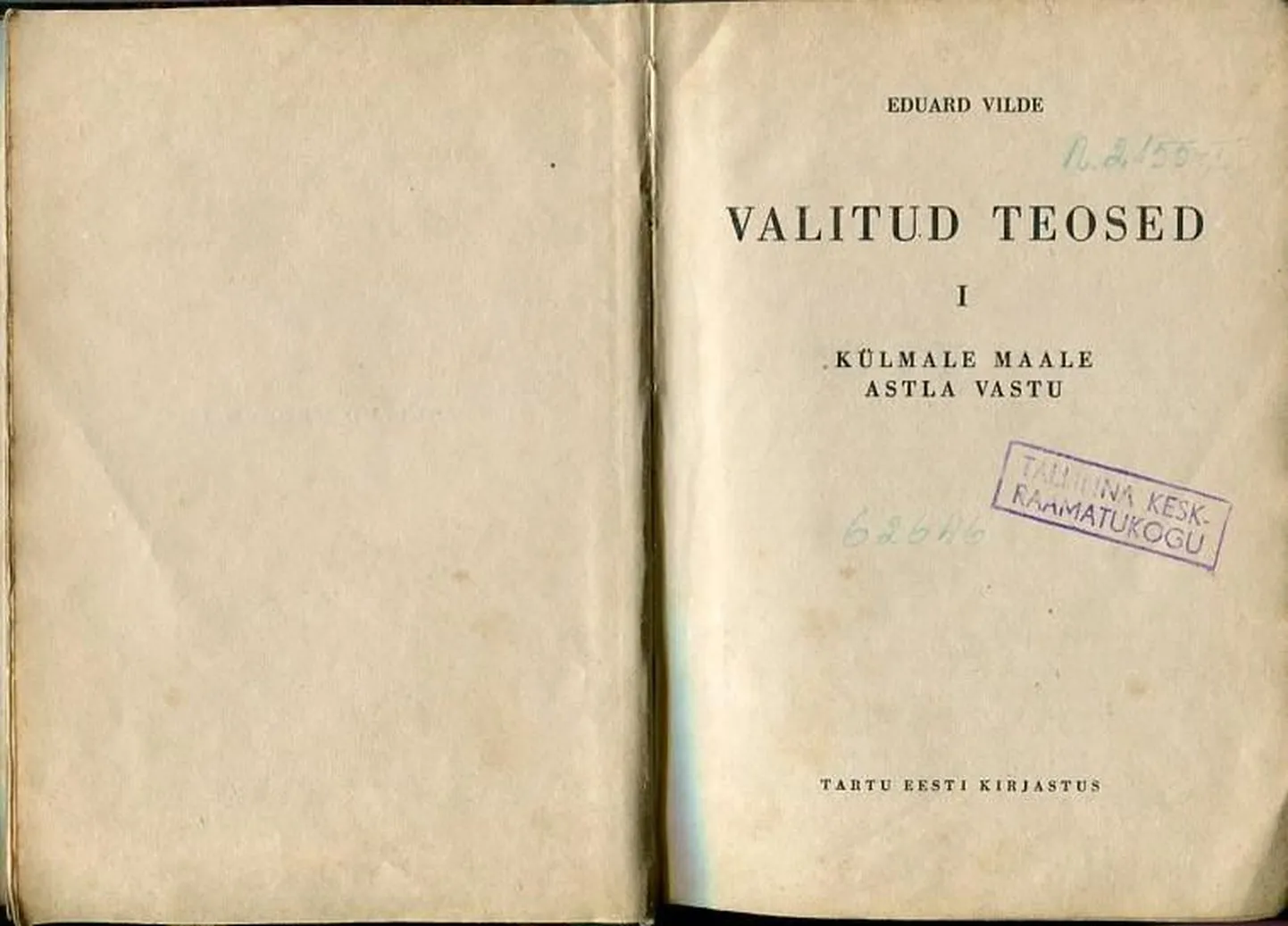 Tallinna Keskraamatukogule tagastati raamat 69 aastat hiljem.