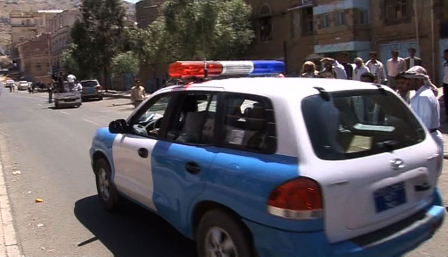 Politseiauto Jeemeni pealinnas Sanaas.