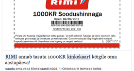 Rimi hoiatab libaloterii eest