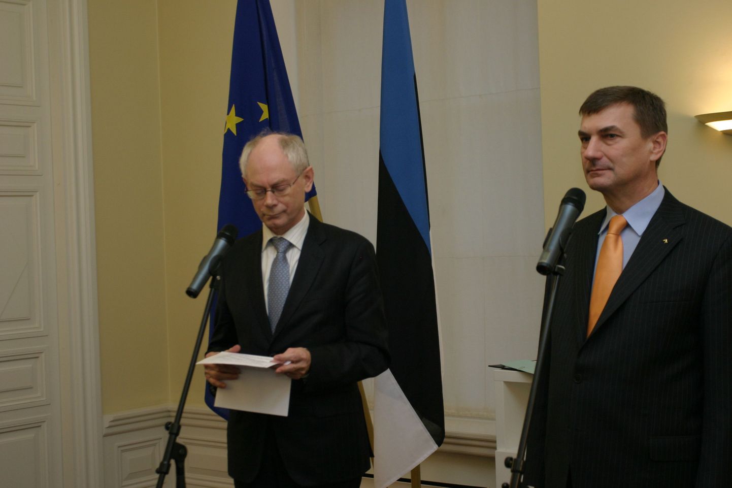 Herman van Rompuy ja Andrus Ansip.