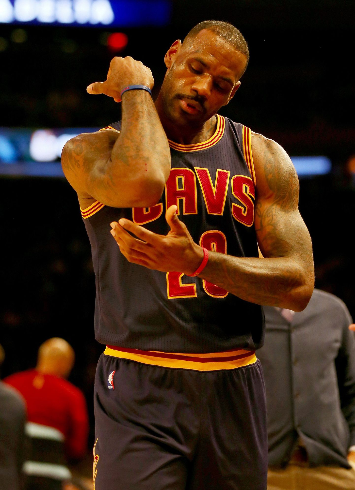 LeBron James mängus New York Knicksi vastu.