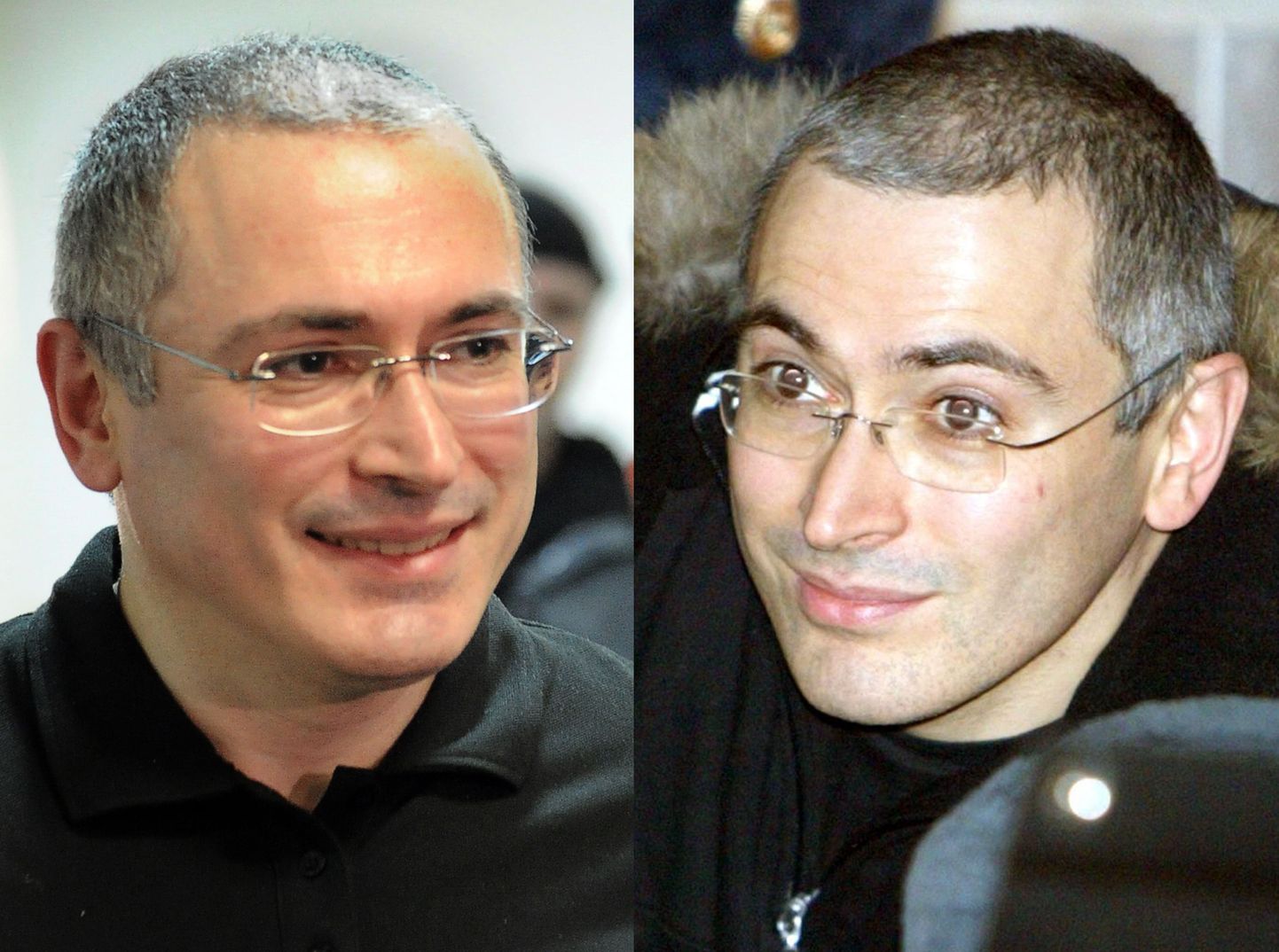 Opositsioonimeelne miljardär Mihhail Hodorkovski 2011. aastal (vasakul) ja 2003. aastal (paremal).