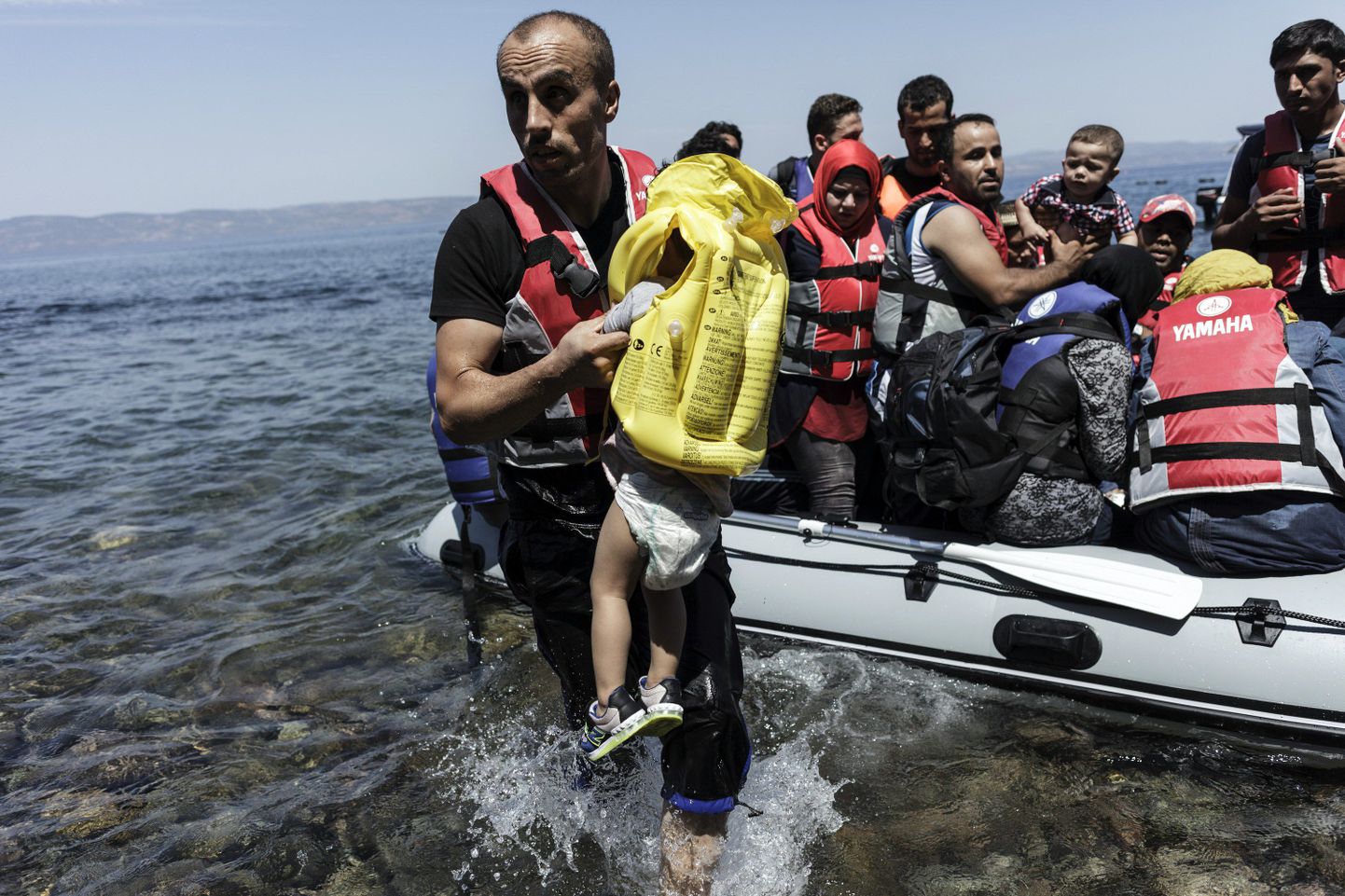 Süüria põgenikud Kreeka rannikul.